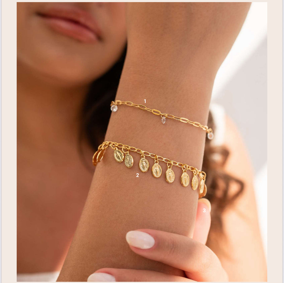 Pulsera medallas religiosas