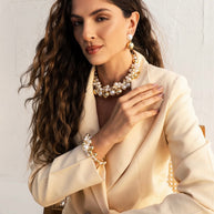 Pulsera esferas y perlas