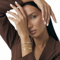 Pulsera cinta lisa oro