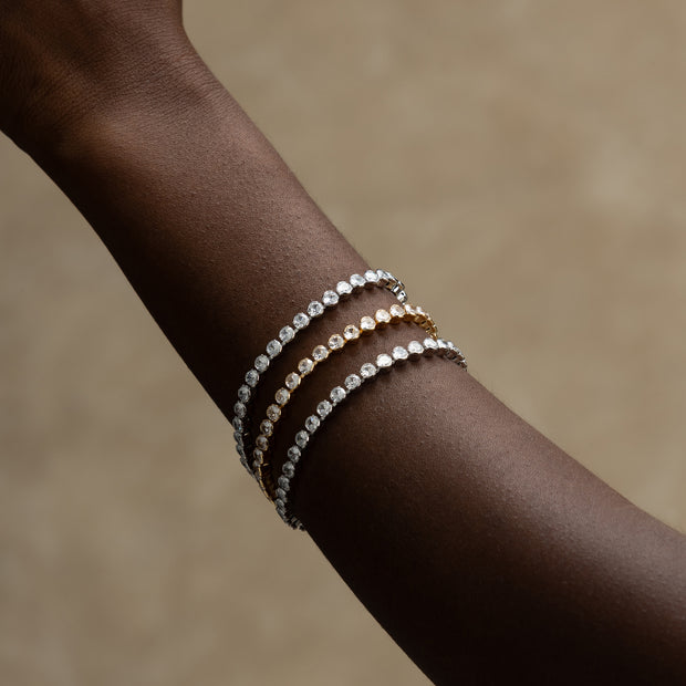 Pulsera cristales oro