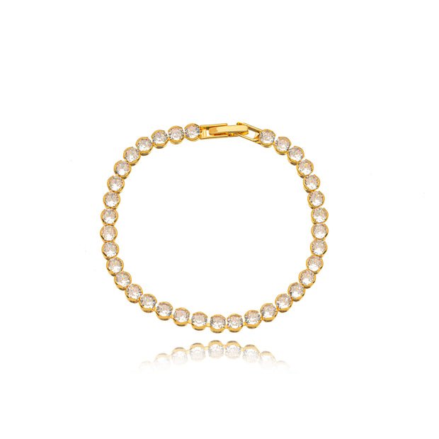 Pulsera cristales oro