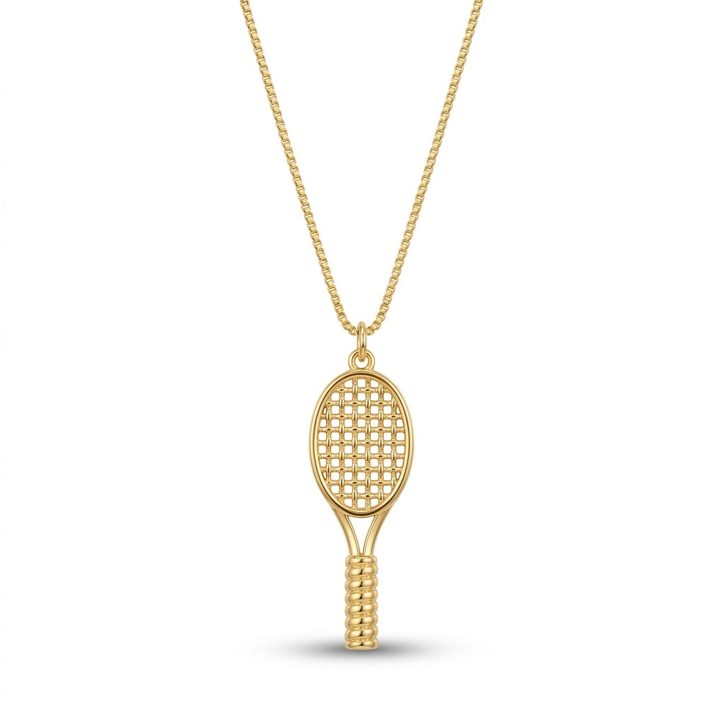 Collar raqueta oro