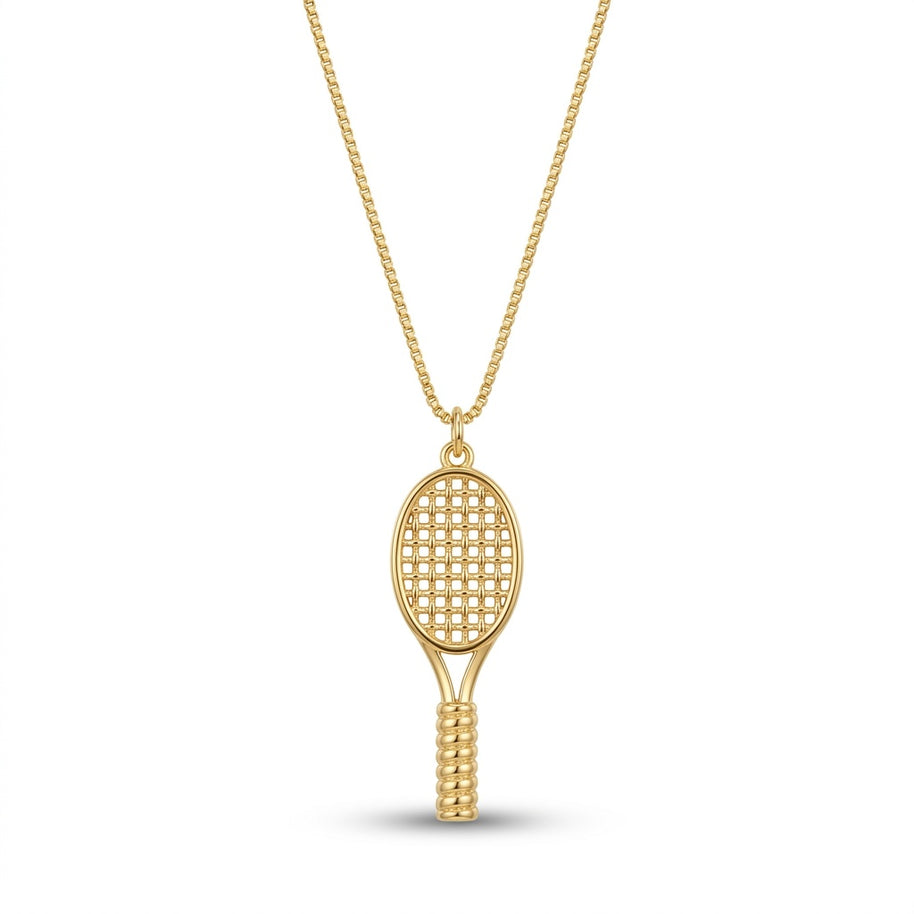 Collar raqueta oro