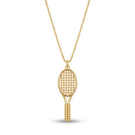 Collar raqueta oro