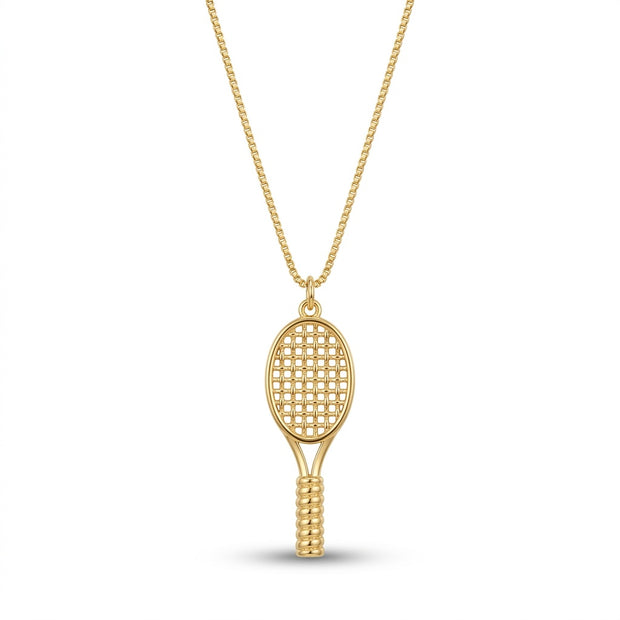 Collar raqueta oro