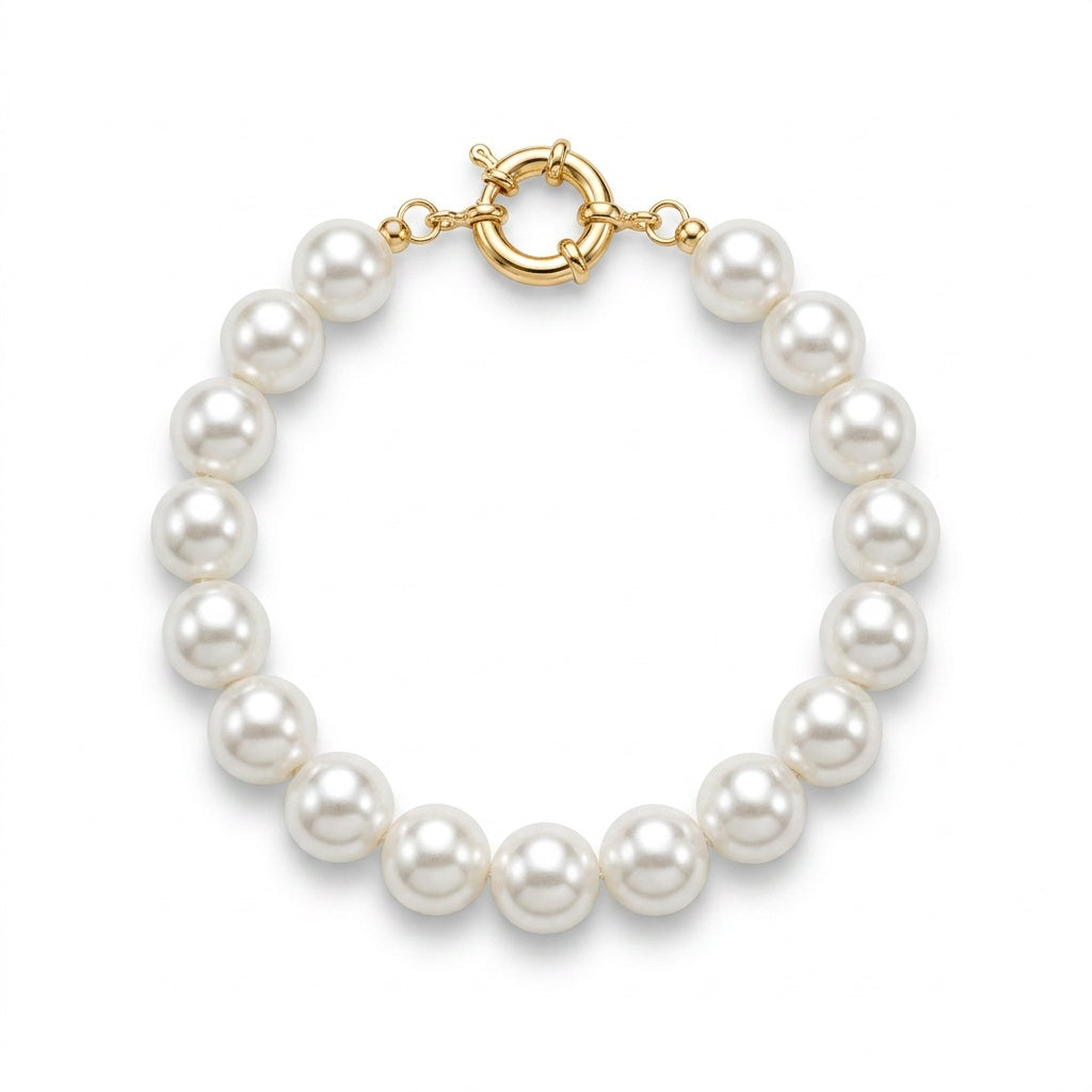 Pulsera perla oro