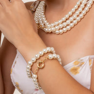 Pulsera perla oro