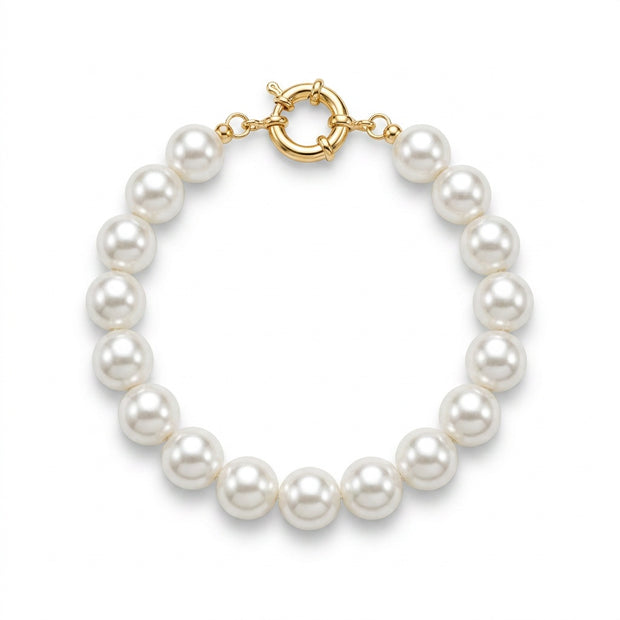 Pulsera perla oro