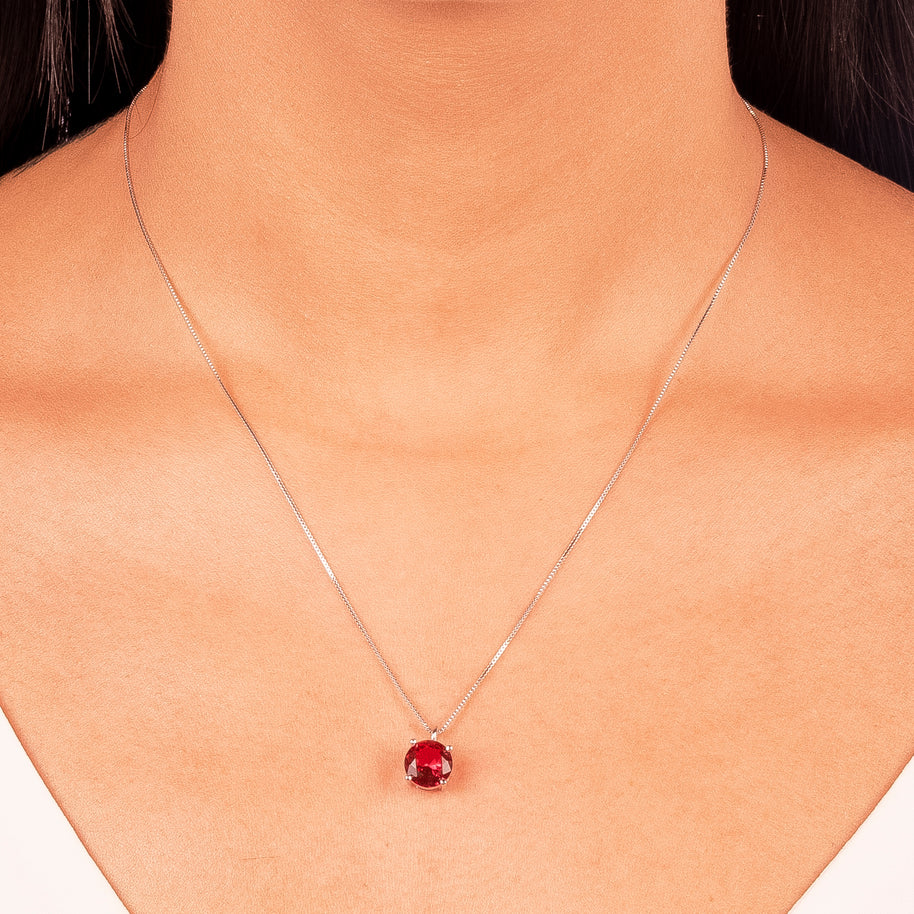 Conjunto punto de luz rubelita rodio