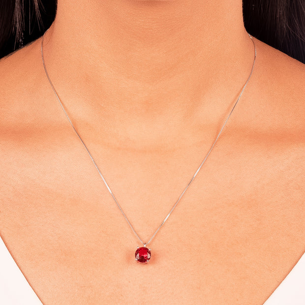 Conjunto punto de luz rubelita rodio