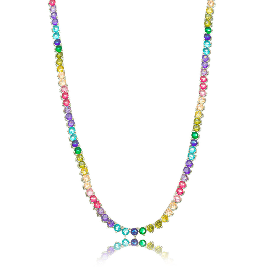 Collar riviera rodio