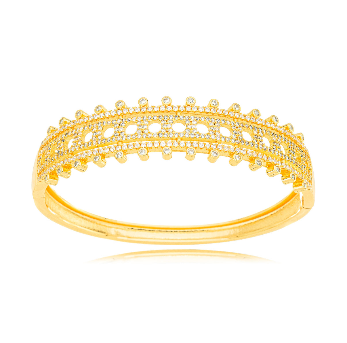 Brazalete vazado zirconia
