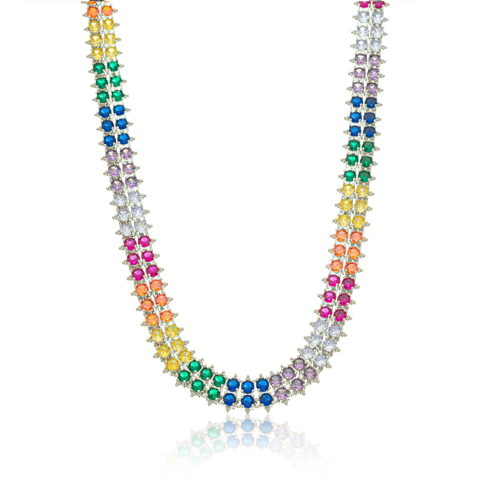Collar choker colores rodio