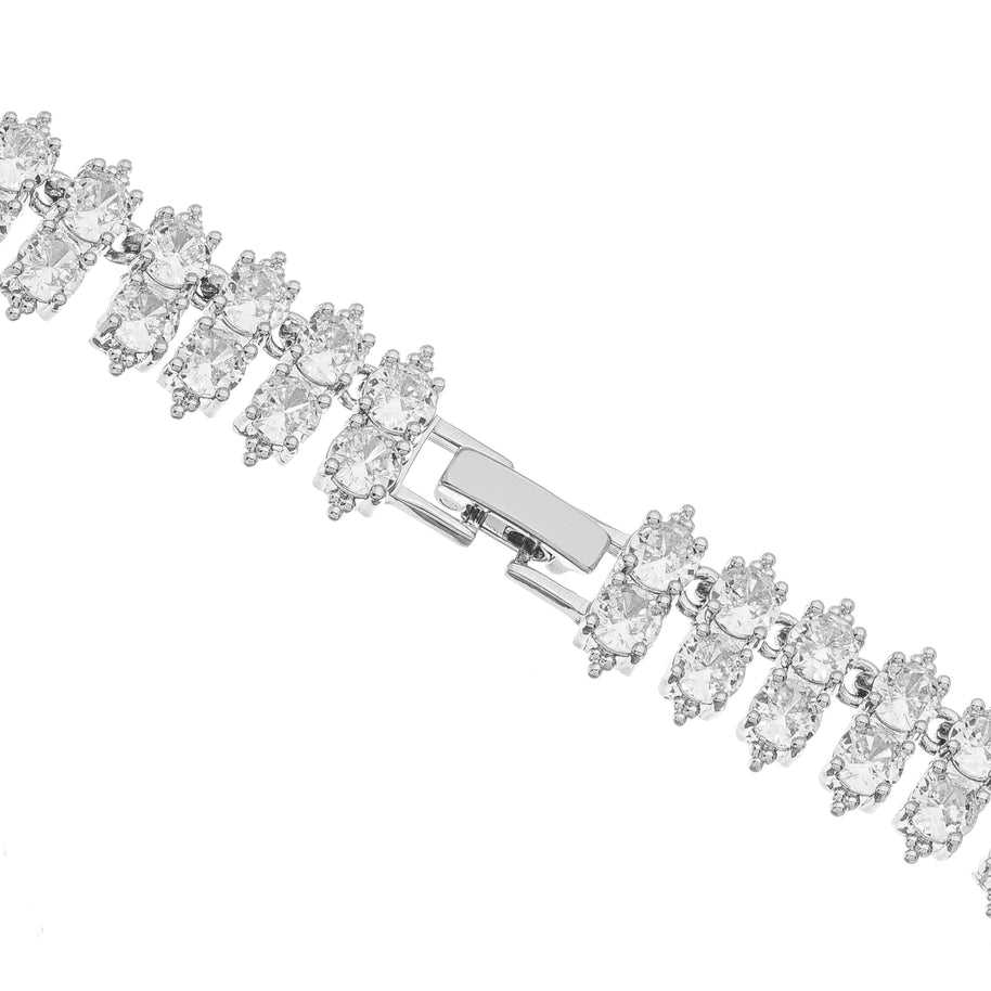 Collar choker cristales rodio