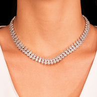 Collar choker cristales rodio