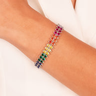 Pulsera colores rodio