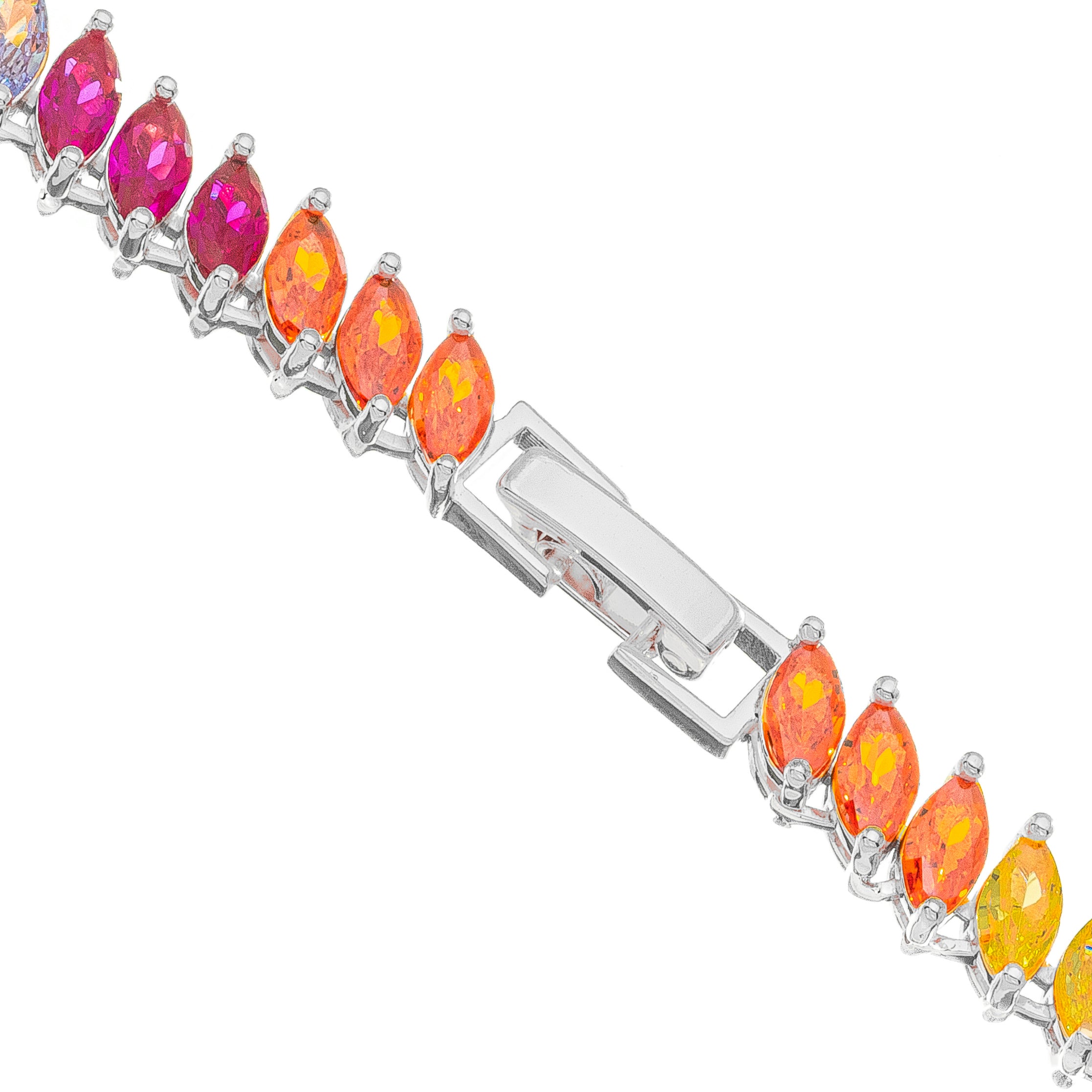 Collar choker riviera navete colores rodio