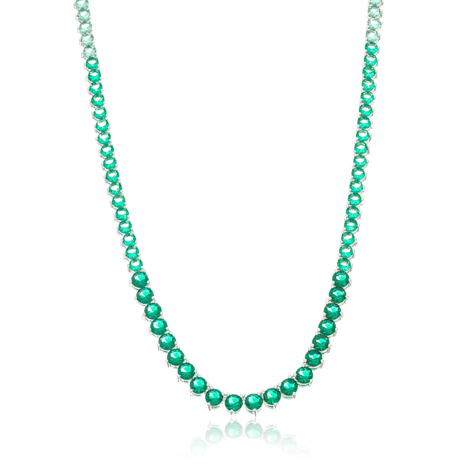 Collar choker riviera turmalina rodio