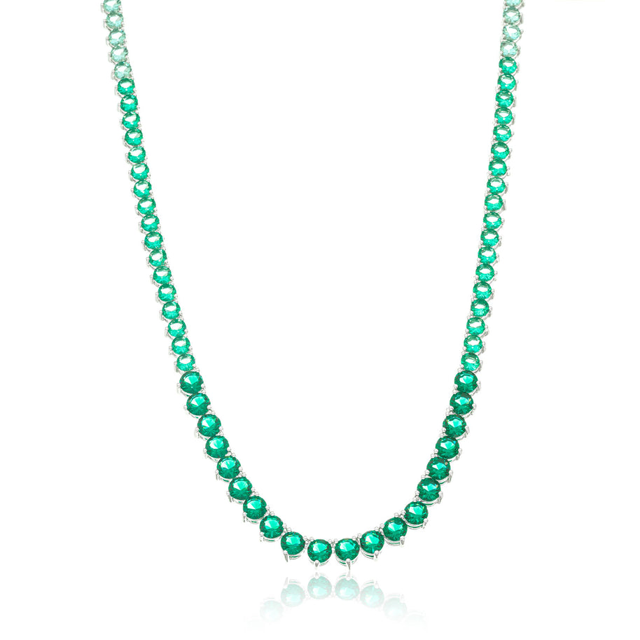 Collar choker riviera turmalina rodio