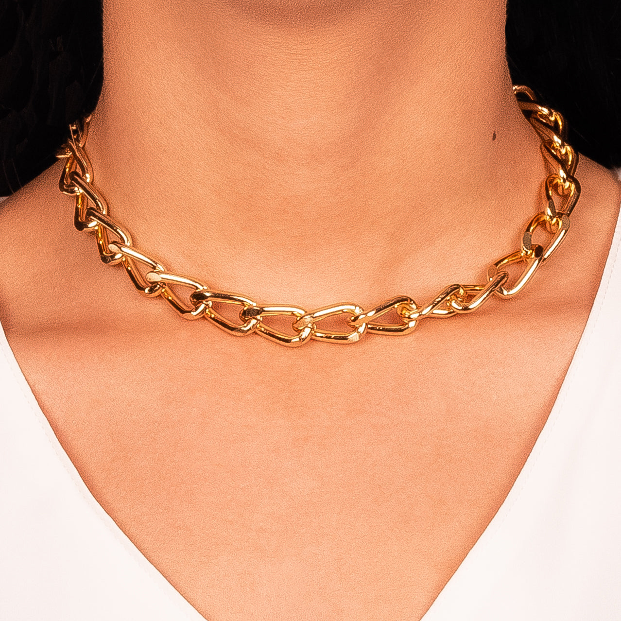 Collar eslabones lisos