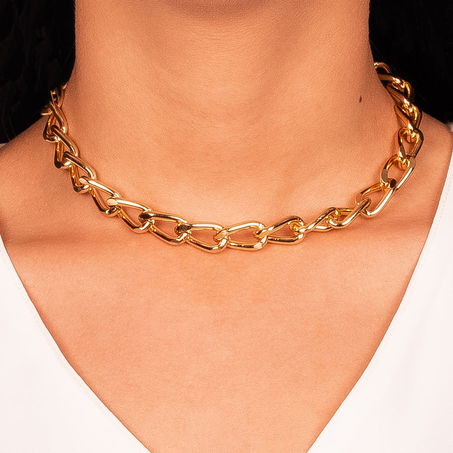 Collar eslabones lisos