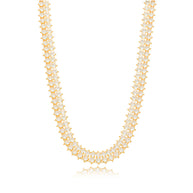 Collar choker cristales oro