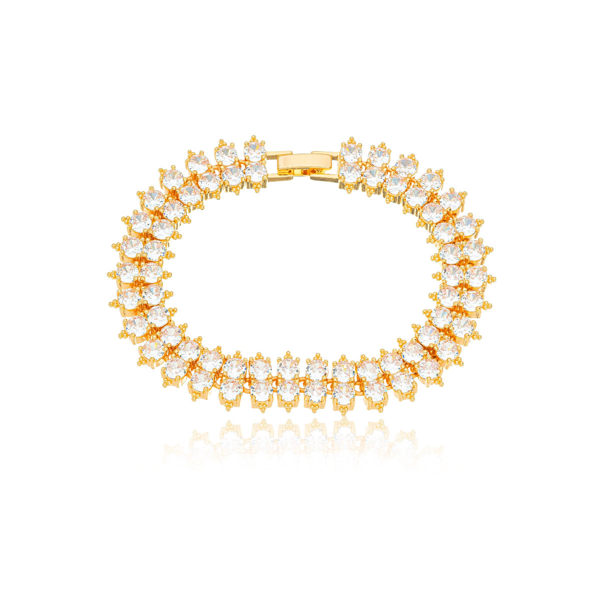 Pulsera cristales oro