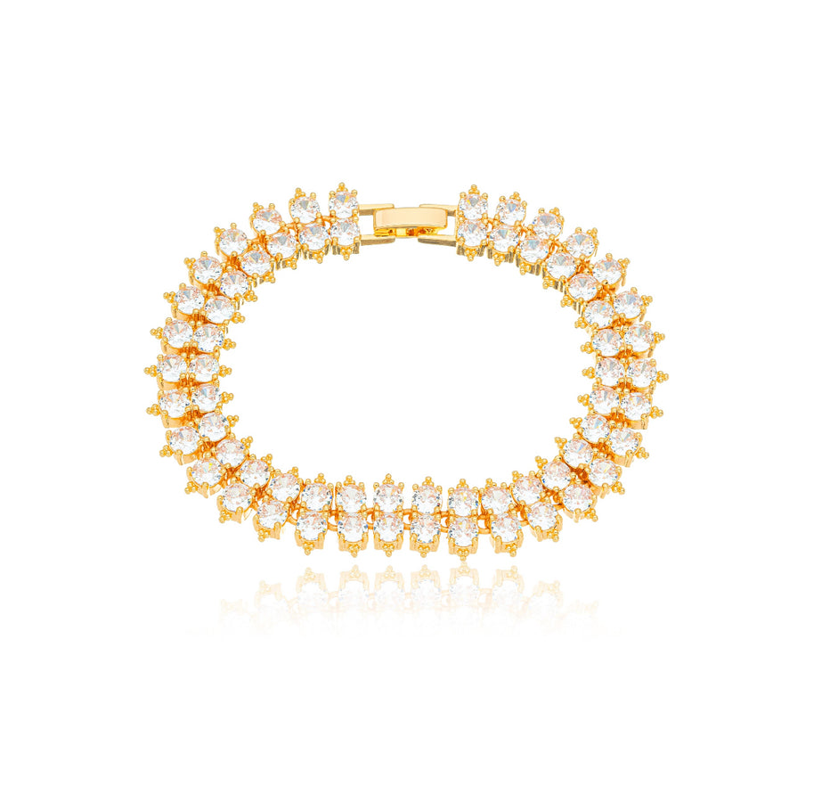 Pulsera cristales oro