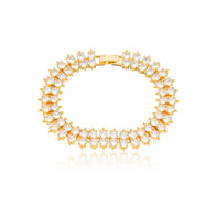 Pulsera cristales oro