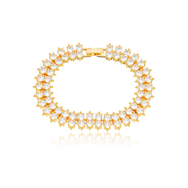 Pulsera cristales oro
