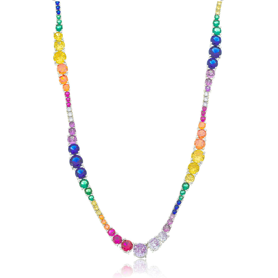 Collar choker colores rodio