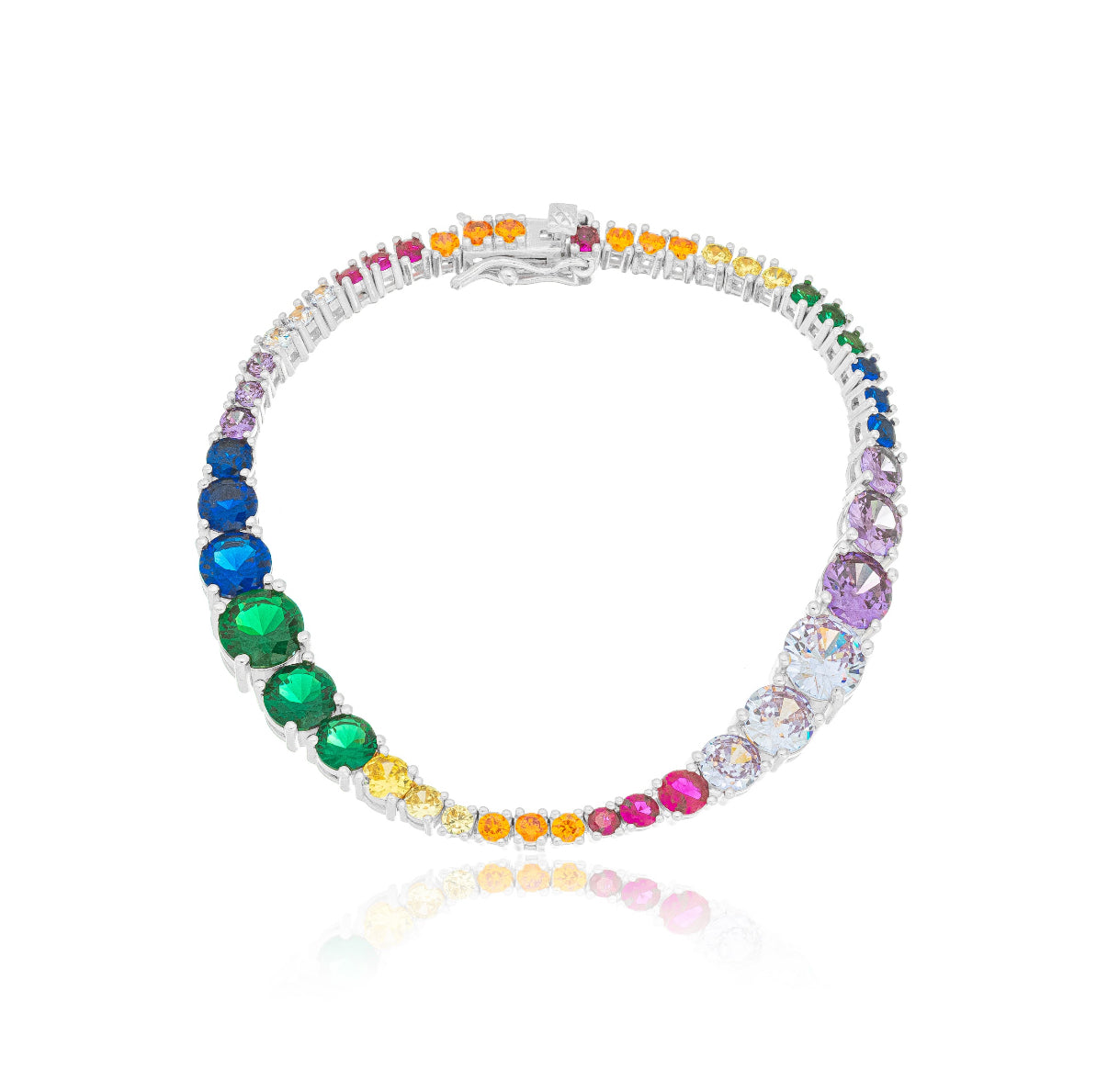 Pulsera colores rodio