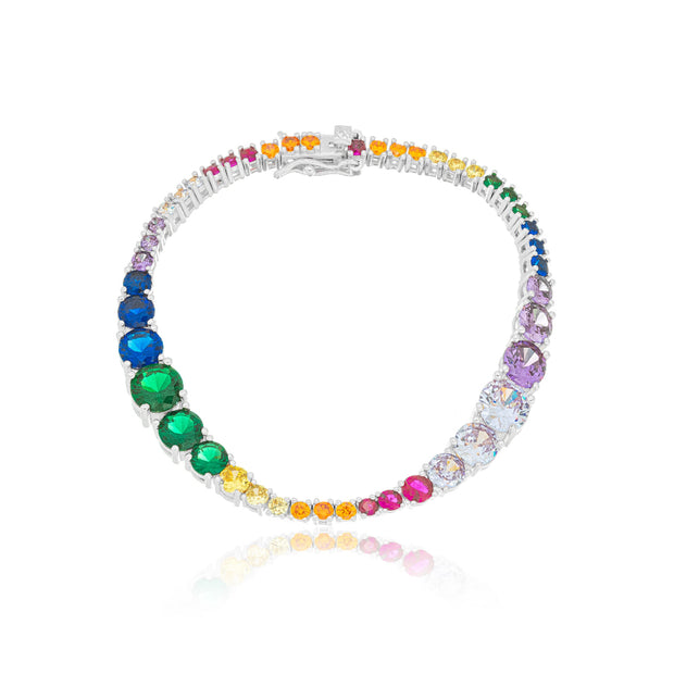 Pulsera colores rodio