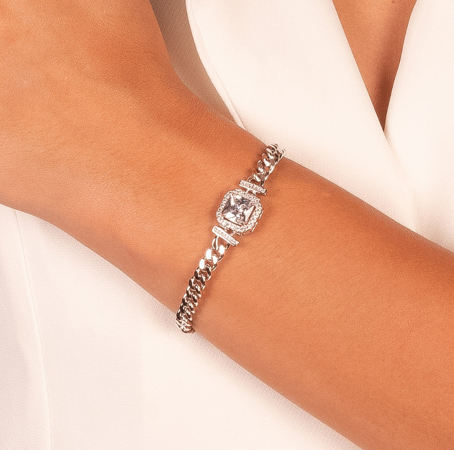 Pulsera grumet rodio
