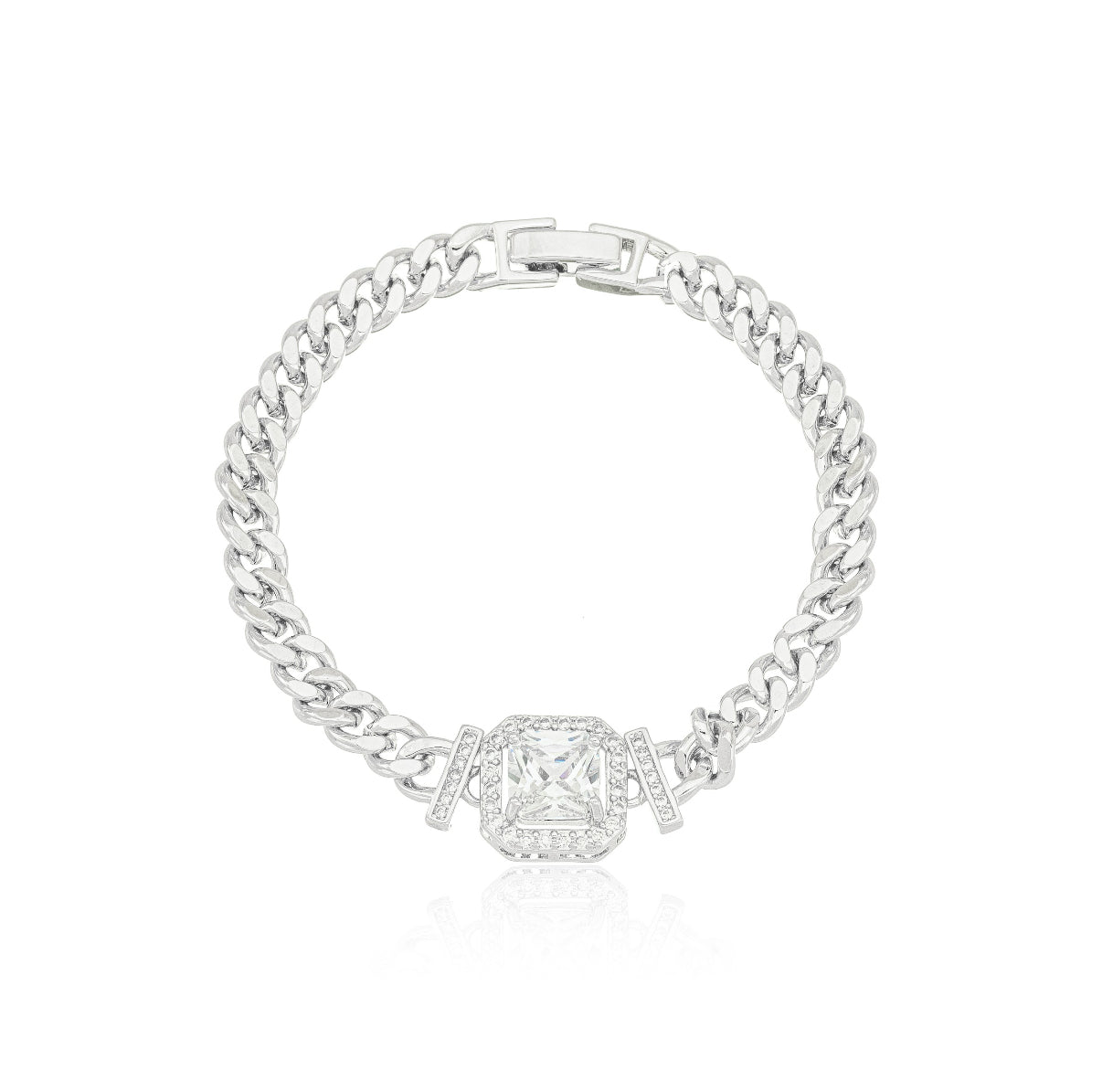 Pulsera grumet rodio