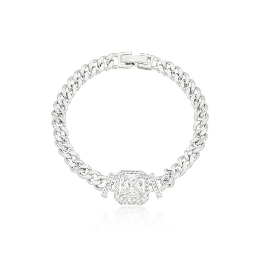 Pulsera grumet rodio