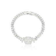 Pulsera grumet rodio