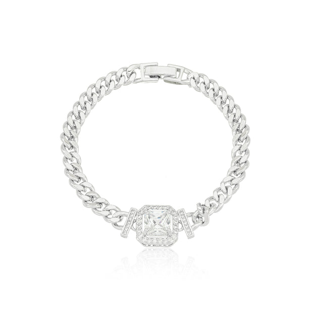 Pulsera grumet rodio