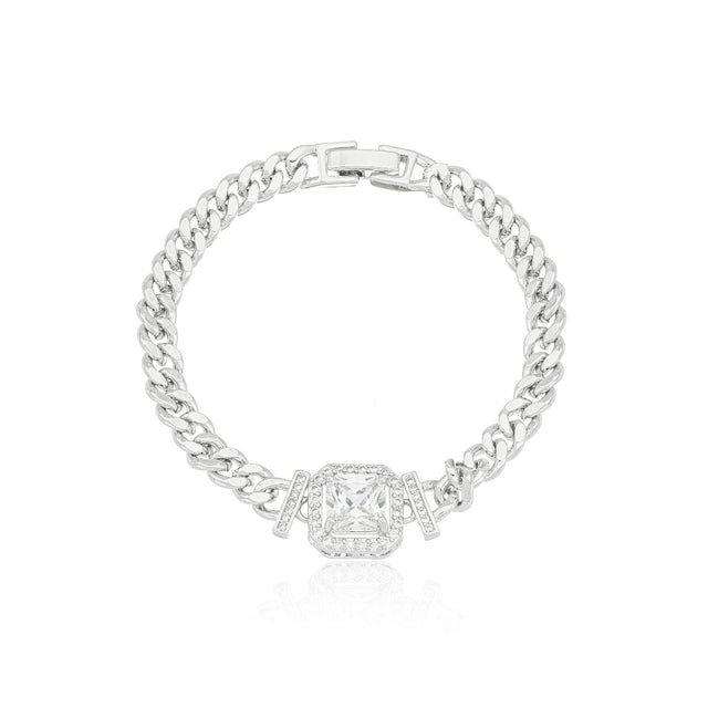 Pulsera grumet rodio
