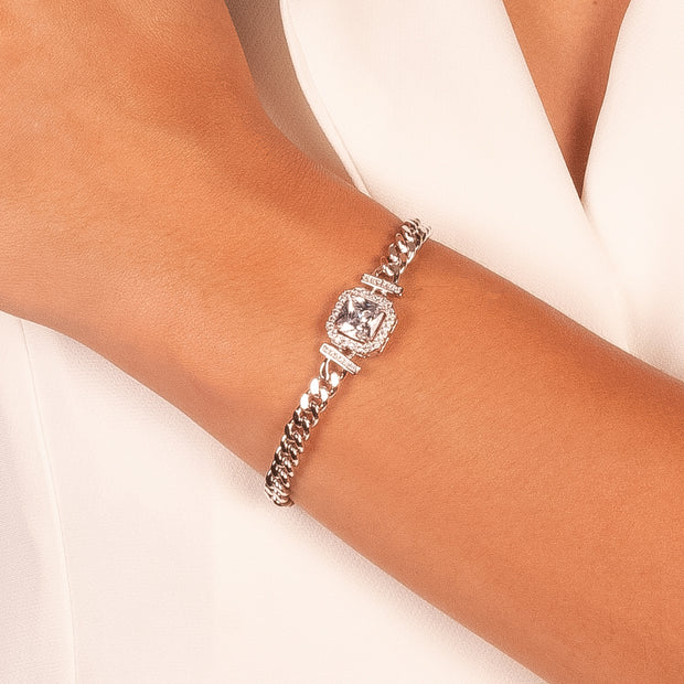 Pulsera grumet rodio