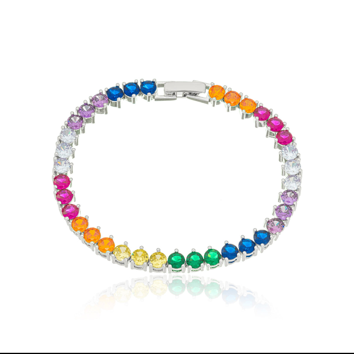 Pulsera riviera colores rodio
