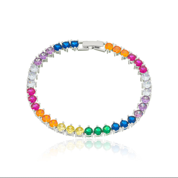 Pulsera riviera colores rodio