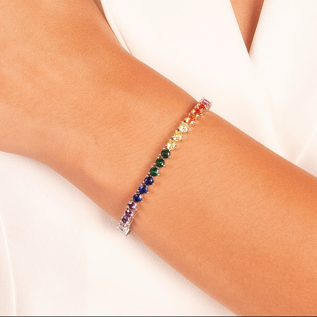 Pulsera riviera colores rodio