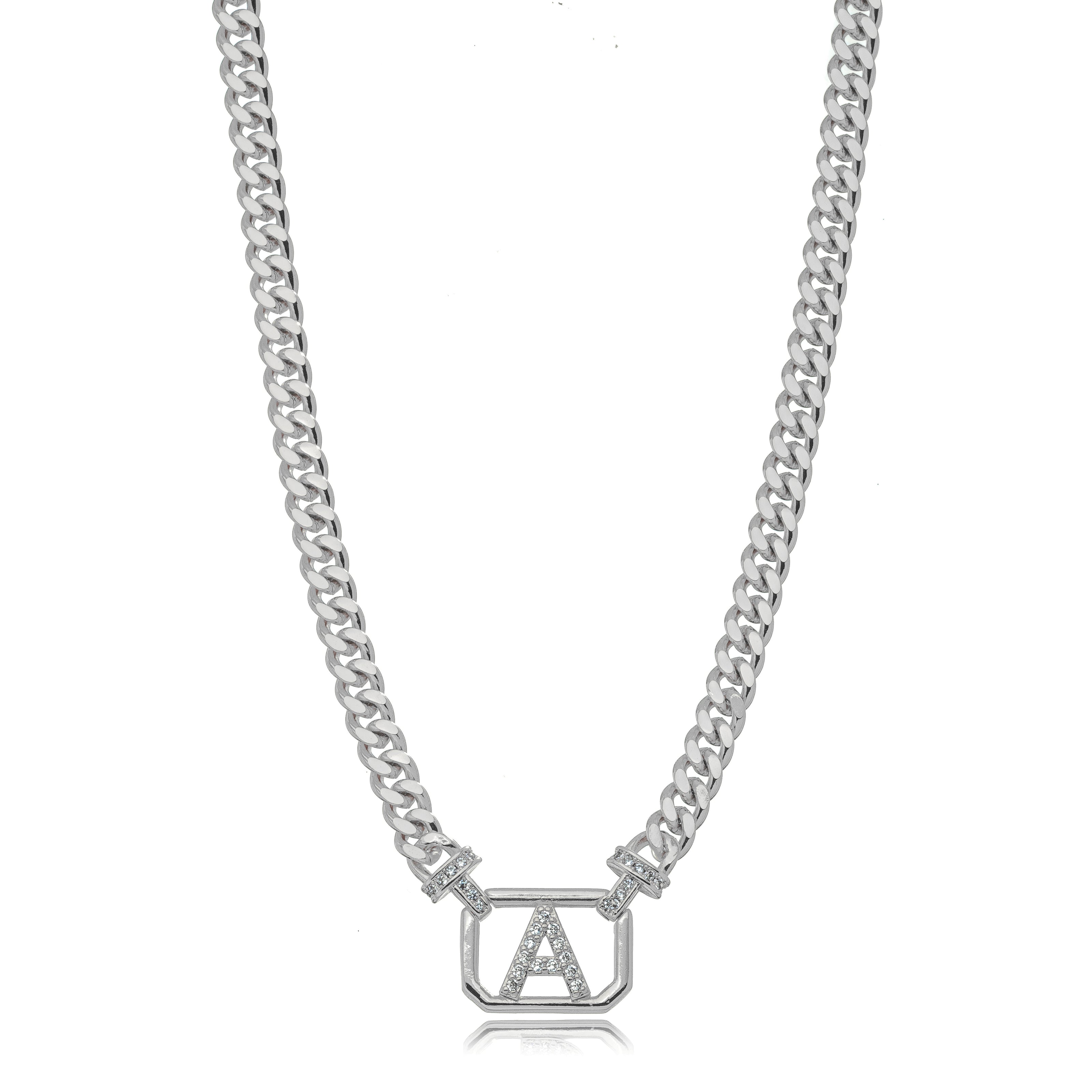 Collar eslabones grumet letra A