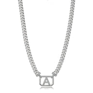 Collar eslabones grumet letra A