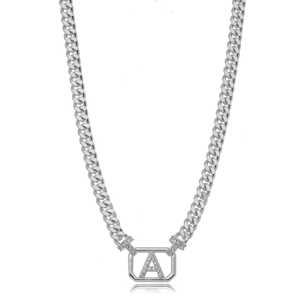 Collar eslabones grumet letra A