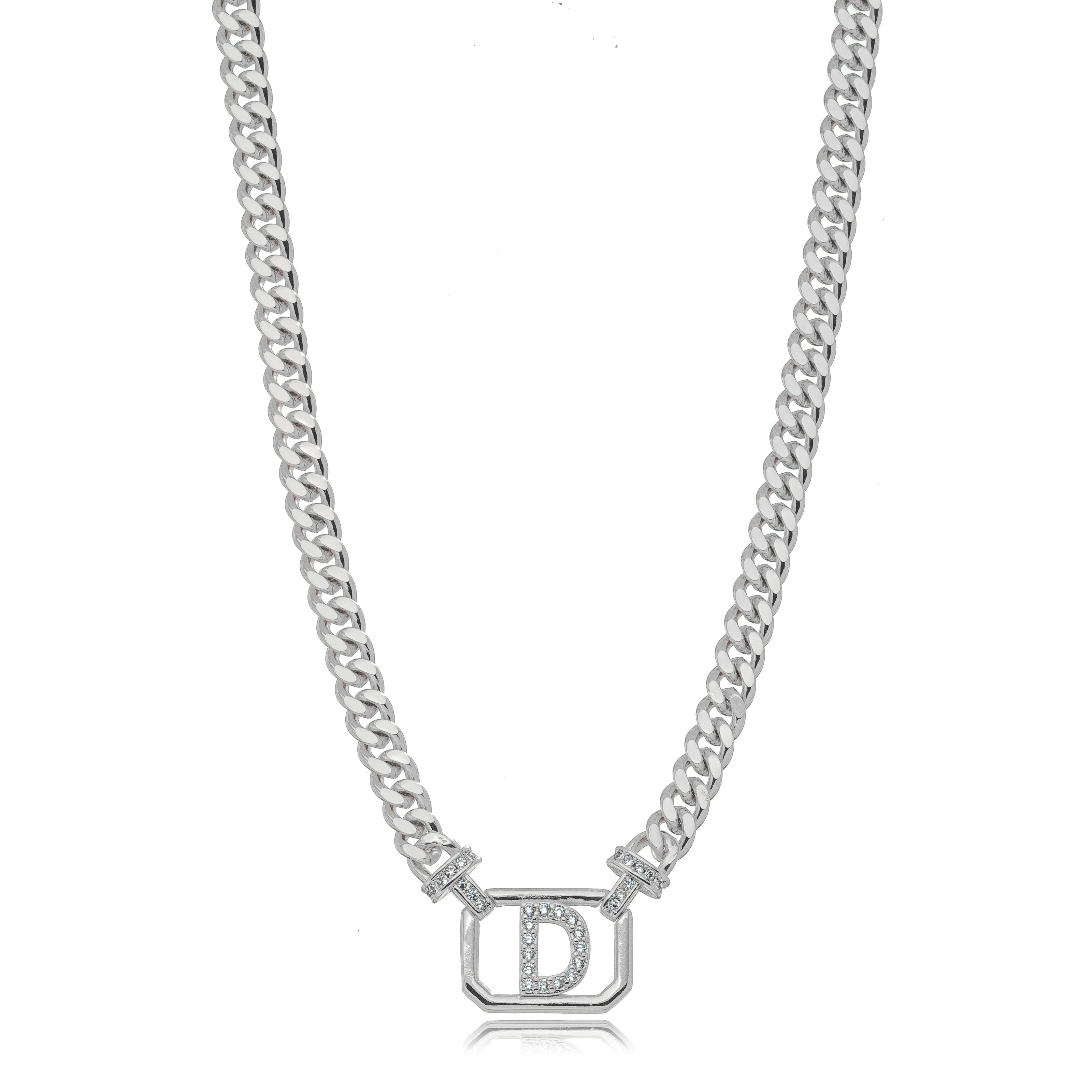 Collar eslabones grumet letra D