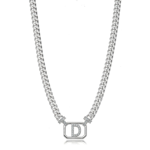 Collar eslabones grumet letra D