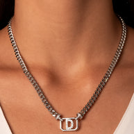 Collar eslabones grumet letra D