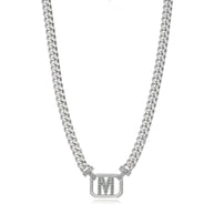Collar eslabones grumet letra M